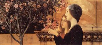 Two Girls With An Oleander